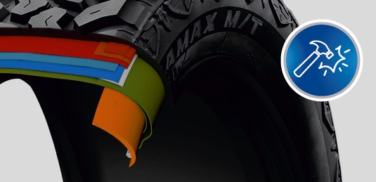 Конструкция боковин состоит из трёх армированных слоёв